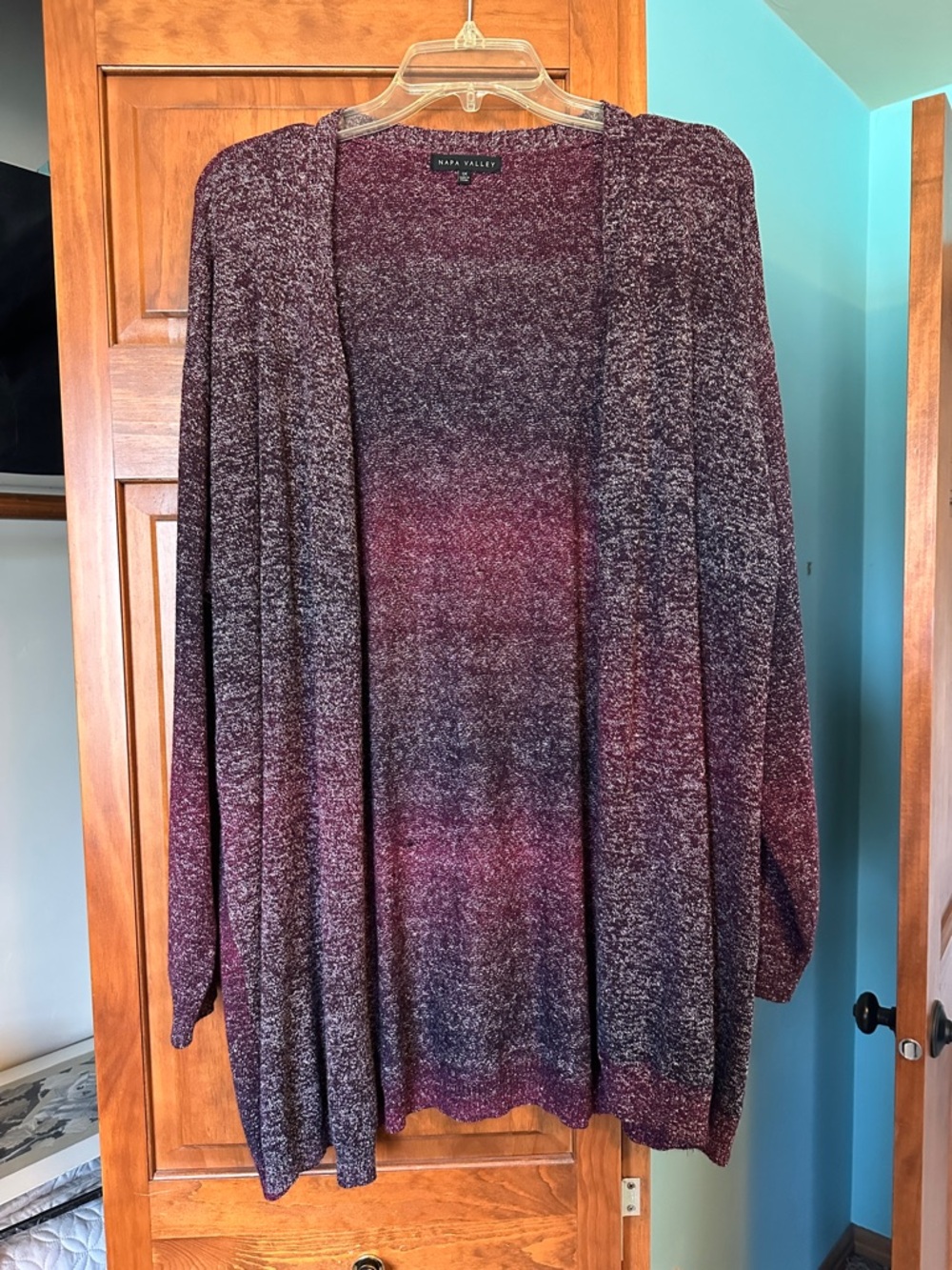 Purple ombré cardigan
